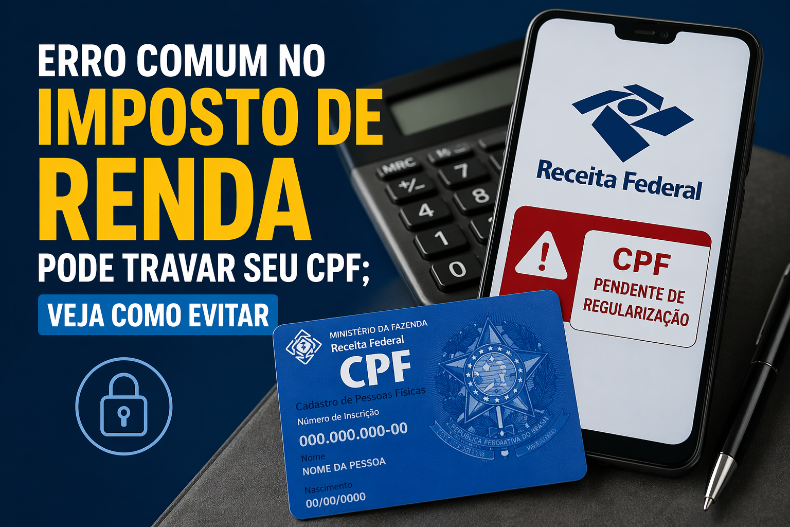Erro comum no Imposto de Renda pode travar seu CPF; veja como evitar
